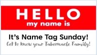 Name Tag Sunday